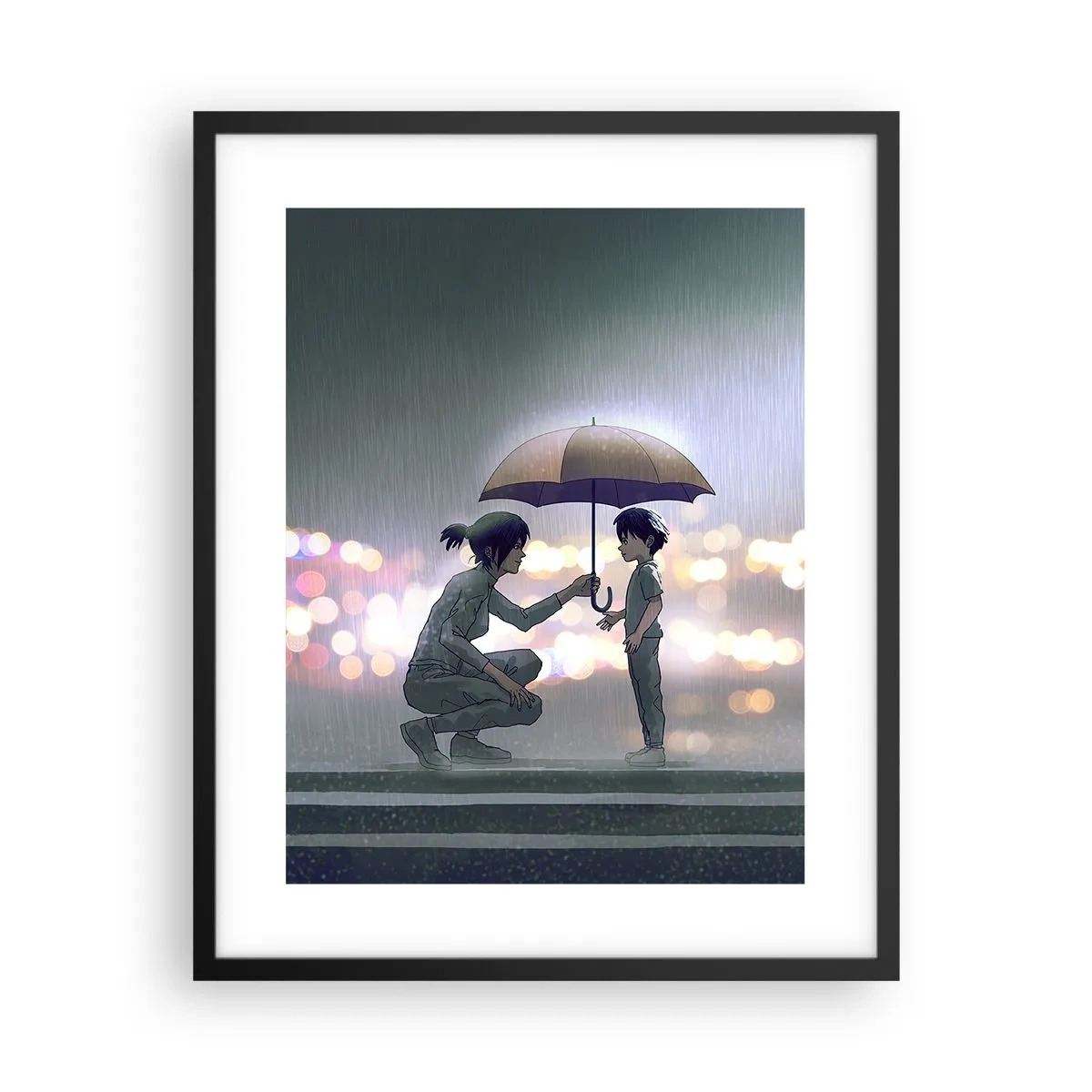 Poster in cornice nera - E già tutto va bene - 40x50 cm