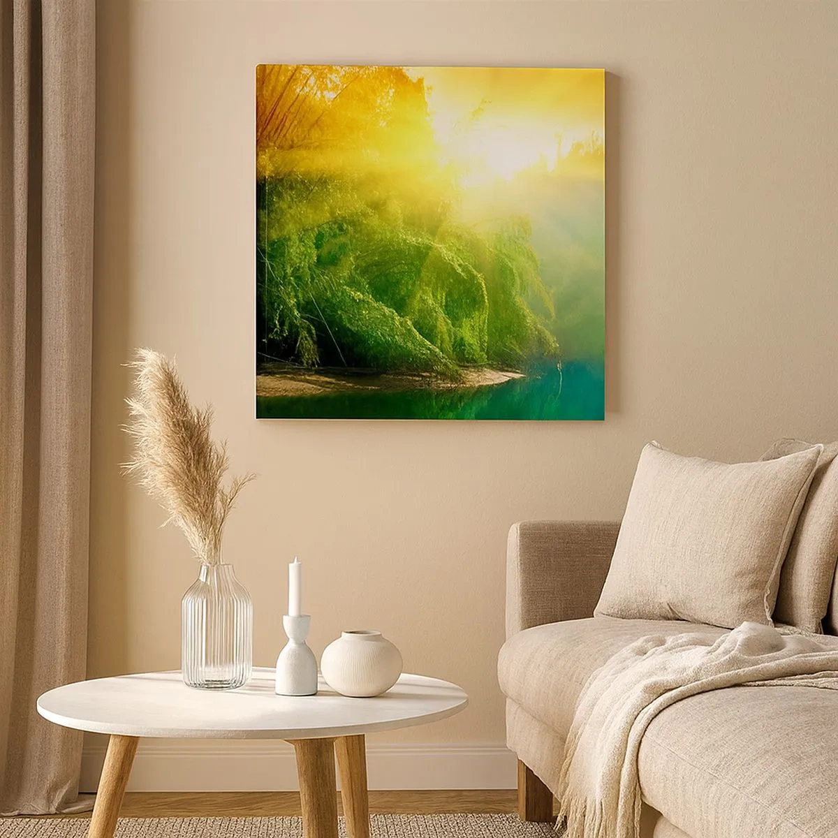 Quadro su tela - Stampe su Tela - Immergersi nel sole e nell'ombra - 30x30 cm