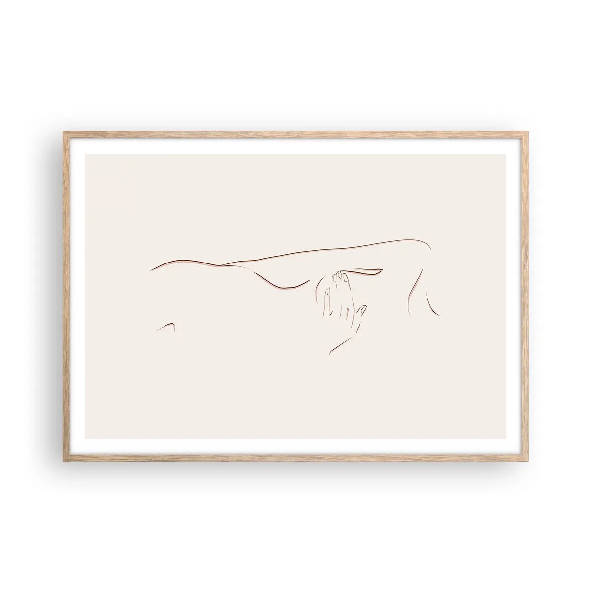 Poster in cornice rovere chiaro - La forma del desiderio - 100x70 cm