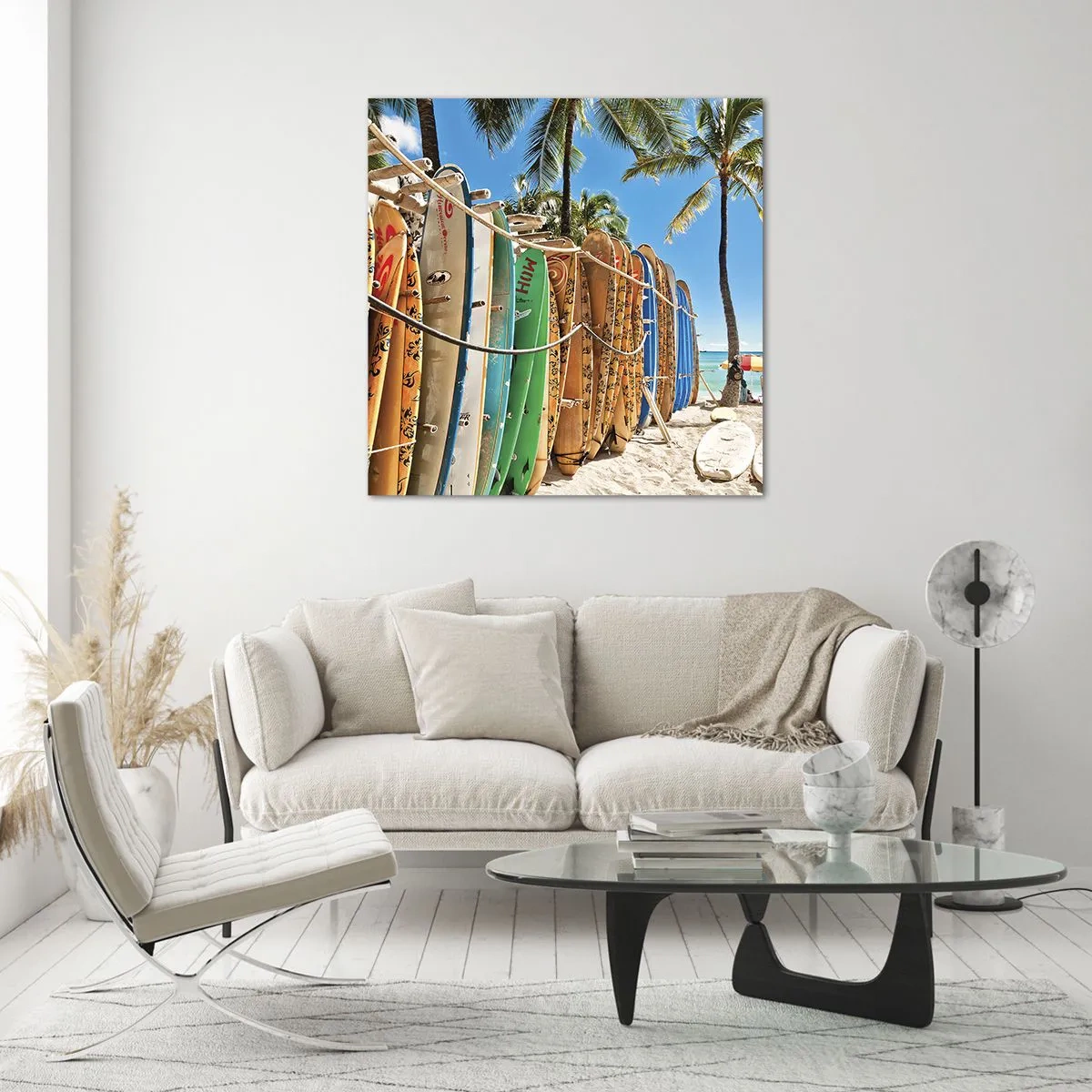 Quadro su vetro - Divertimento sotto il sole - 50x50 cm