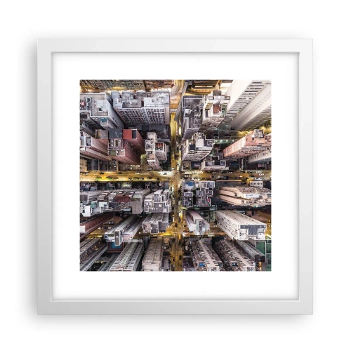 Poster in cornice bianca - Saluti da Hong Kong - 30x30 cm