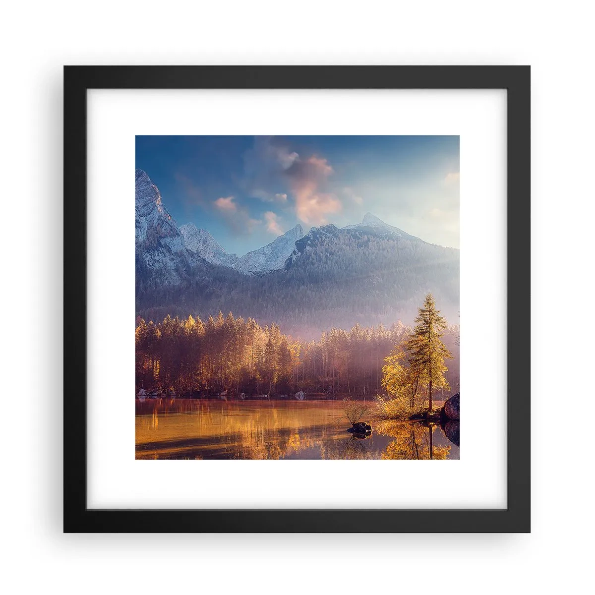 Poster in cornice nera - Sui monti e nelle valli - 30x30 cm