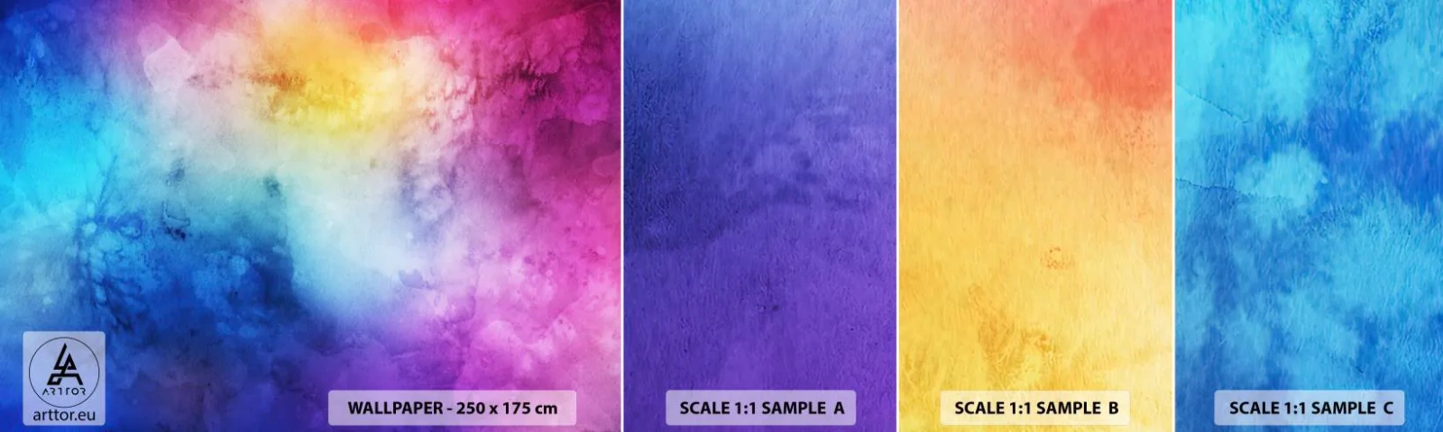 Campione Di Fotomurale Standard Eco - Quasi al settimo cielo - Astrazione, Pezzo, Modello moderno - 100x30 cm