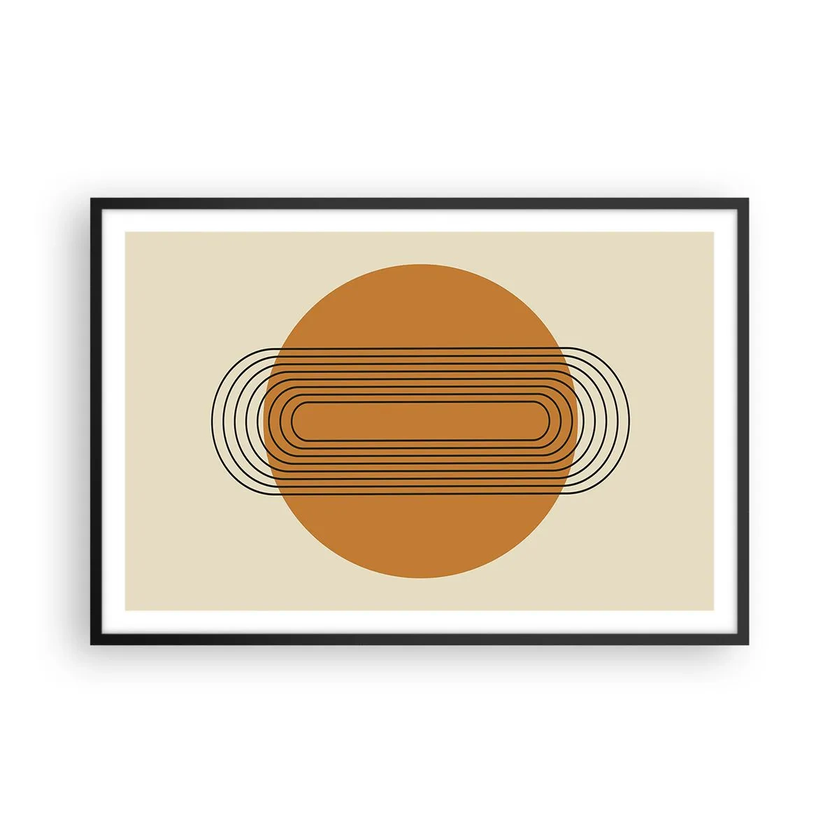 Poster in cornice nera - Piano perfetto - 91x61 cm