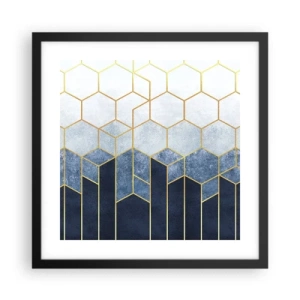 Poster in cornice nera - Composizione a ritmo sincopato - 40x40 cm