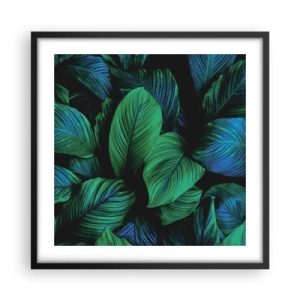 Poster in cornice nera - Nella folla verde - 50x50 cm
