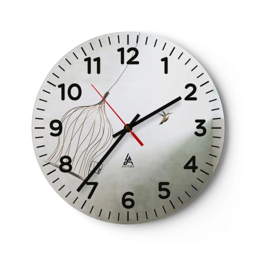 Orologio da parete - Orologio in Vetro - Nel proprio elemento - 30x30 cm