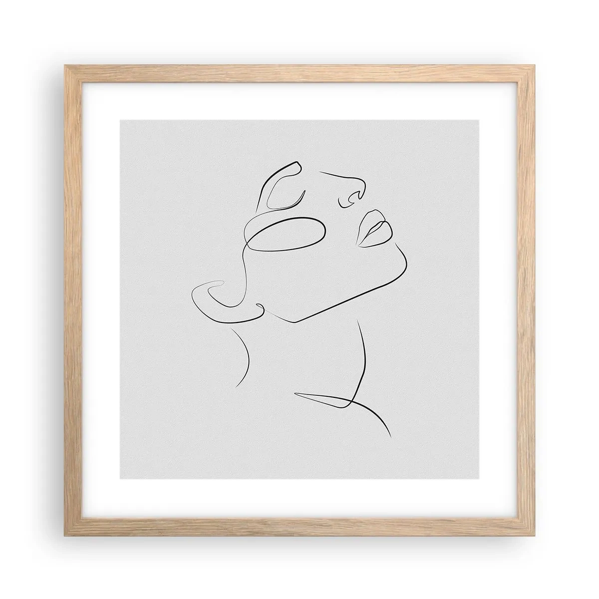 Poster in cornice rovere chiaro - I meandri dei sogni - 40x40 cm