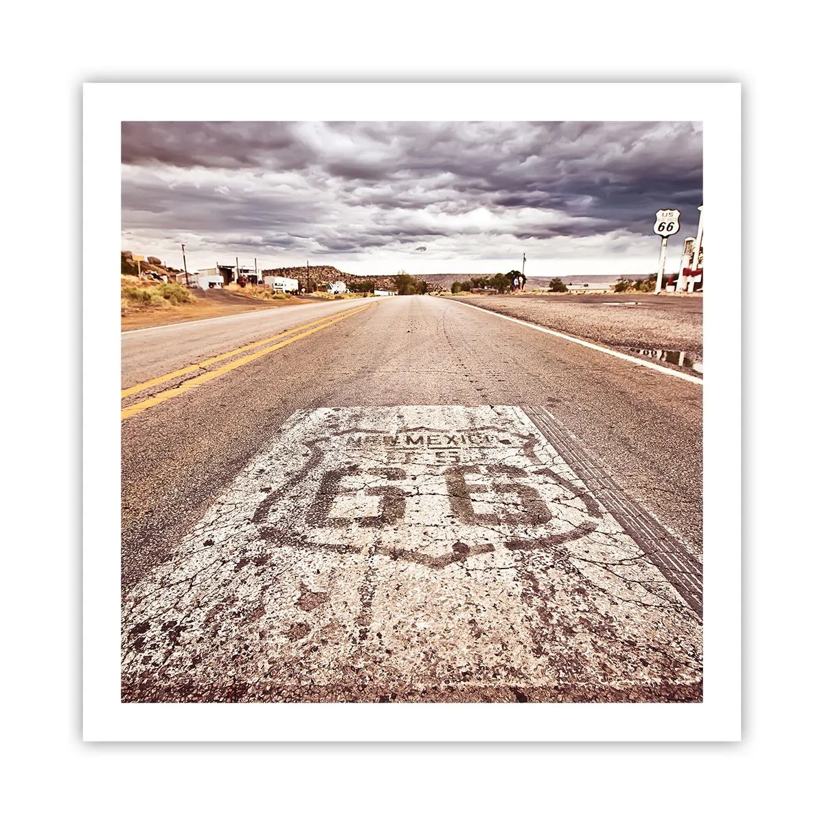Poster - La Route 66: una leggenda americana - 60x60 cm