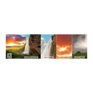 Campione Di Fotomurale Standard Eco - Nel mezzo dell'estate islandese - Paesaggio, Cascata, Islanda - 100x30 cm