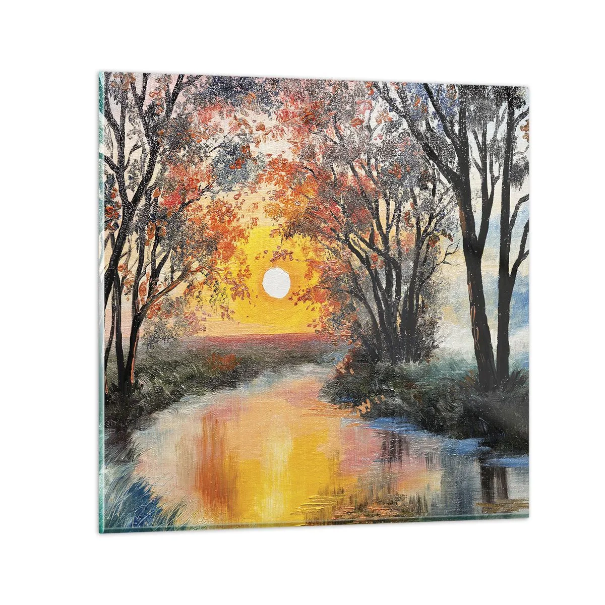 Quadro su vetro - Atmosfera autunnale - 30x30 cm