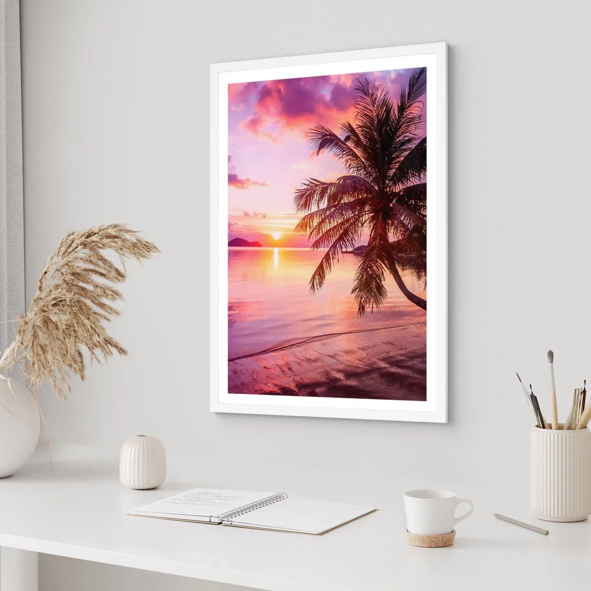 Poster in cornice bianca - Beatitudine a perdita d'occhio - 50x70 cm