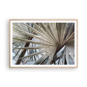 Poster in cornice rovere chiaro - Ventagli dei tropici - 100x70 cm