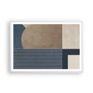Poster in cornice bianca - Composizione di semplicità e rotondità - 100x70 cm