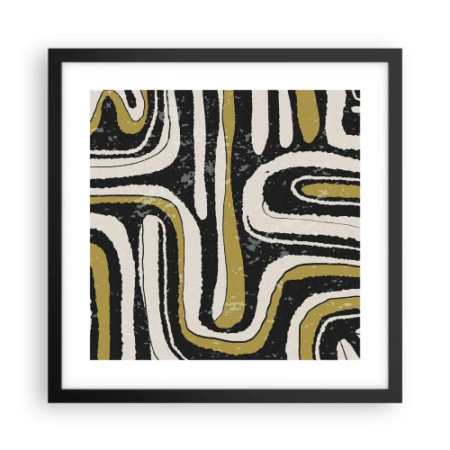 Poster in cornice nera - Composizione: strade e vicoli - 40x40 cm