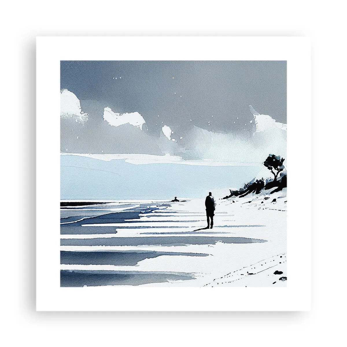 Poster - Solo con se stesso - 40x40 cm