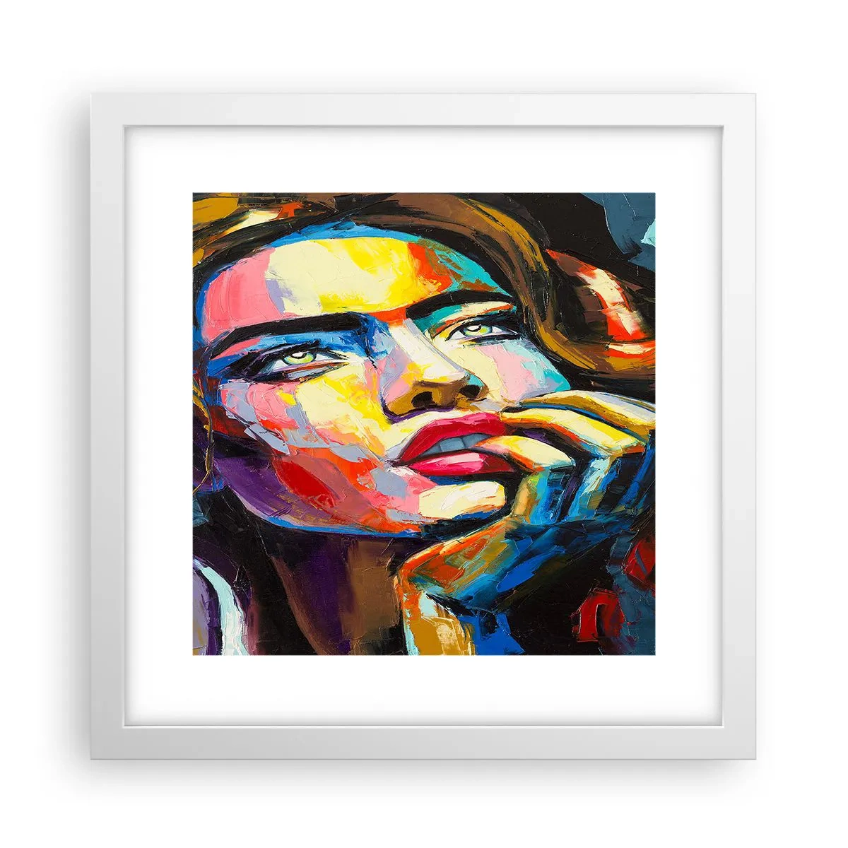 Poster in cornice bianca - I sogni come uccelli planano nel cielo - 30x30 cm