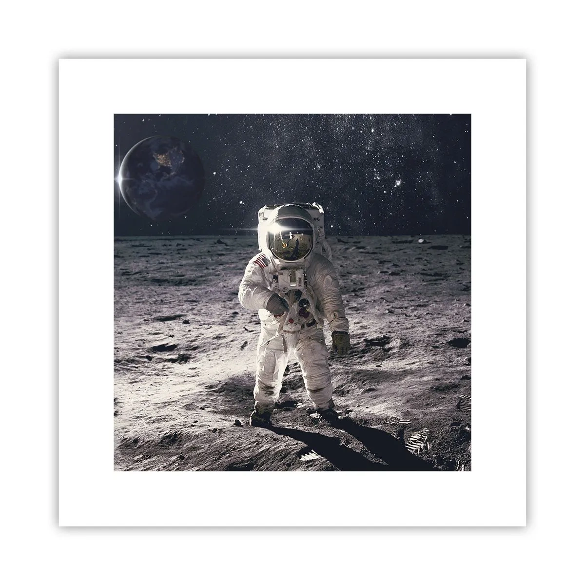 Poster - Saluti dalla luna - 30x30 cm