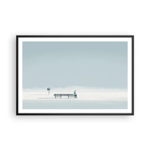 Poster in cornice nera - Si, aspetto. - 91x61 cm