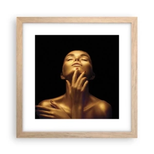 Poster in cornice rovere chiaro - Come seta d'oro - 30x30 cm