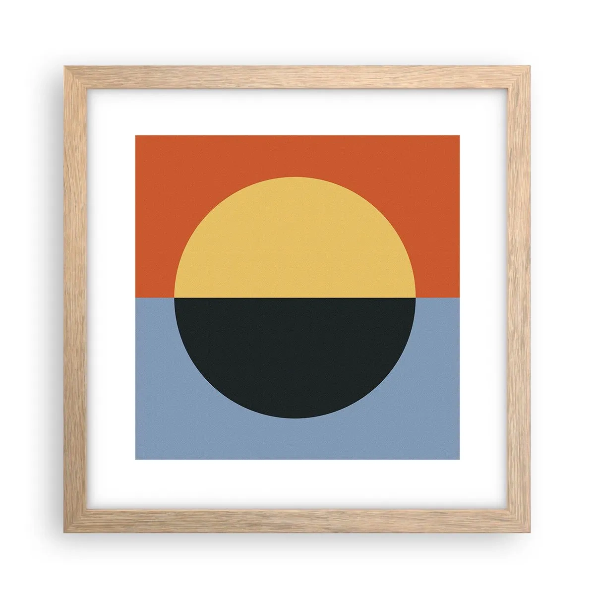 Poster in cornice rovere chiaro - Composizione di caldo e freddo - 30x30 cm