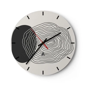 Orologio da parete - Orologio in Vetro - Durata e vibrazione - 40x40 cm