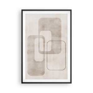 Poster in cornice nera - Giunti geometrici - 61x91 cm