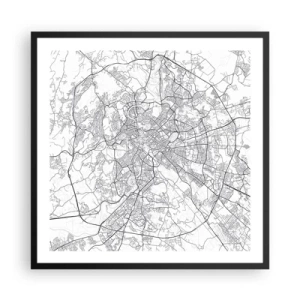 Poster in cornice nera - L'anello romano - 60x60 cm