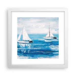 Poster in cornice bianca - Con un amico al fianco - 30x30 cm
