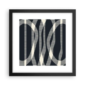 Poster in cornice nera - Tentativo di rompere l'oscurità - 30x30 cm