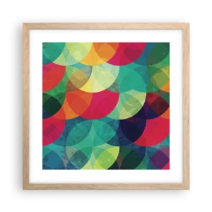 Poster in cornice rovere chiaro - Ascensione arcobaleno - 40x40 cm