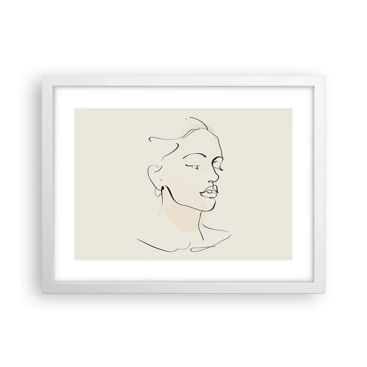 Poster in cornice bianca - Linea sicura - 40x30 cm