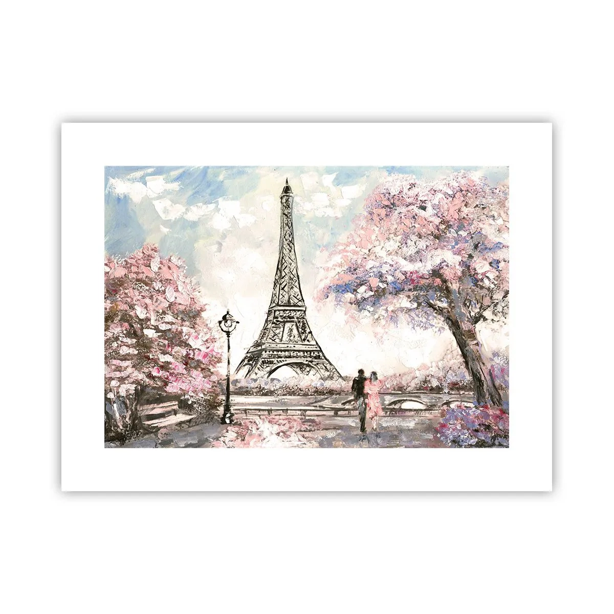 Poster - Passeggiata a Parigi in aprile - 40x30 cm