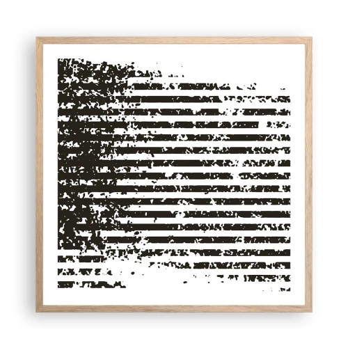 Poster in cornice rovere chiaro - Ritmo e rumore - 60x60 cm