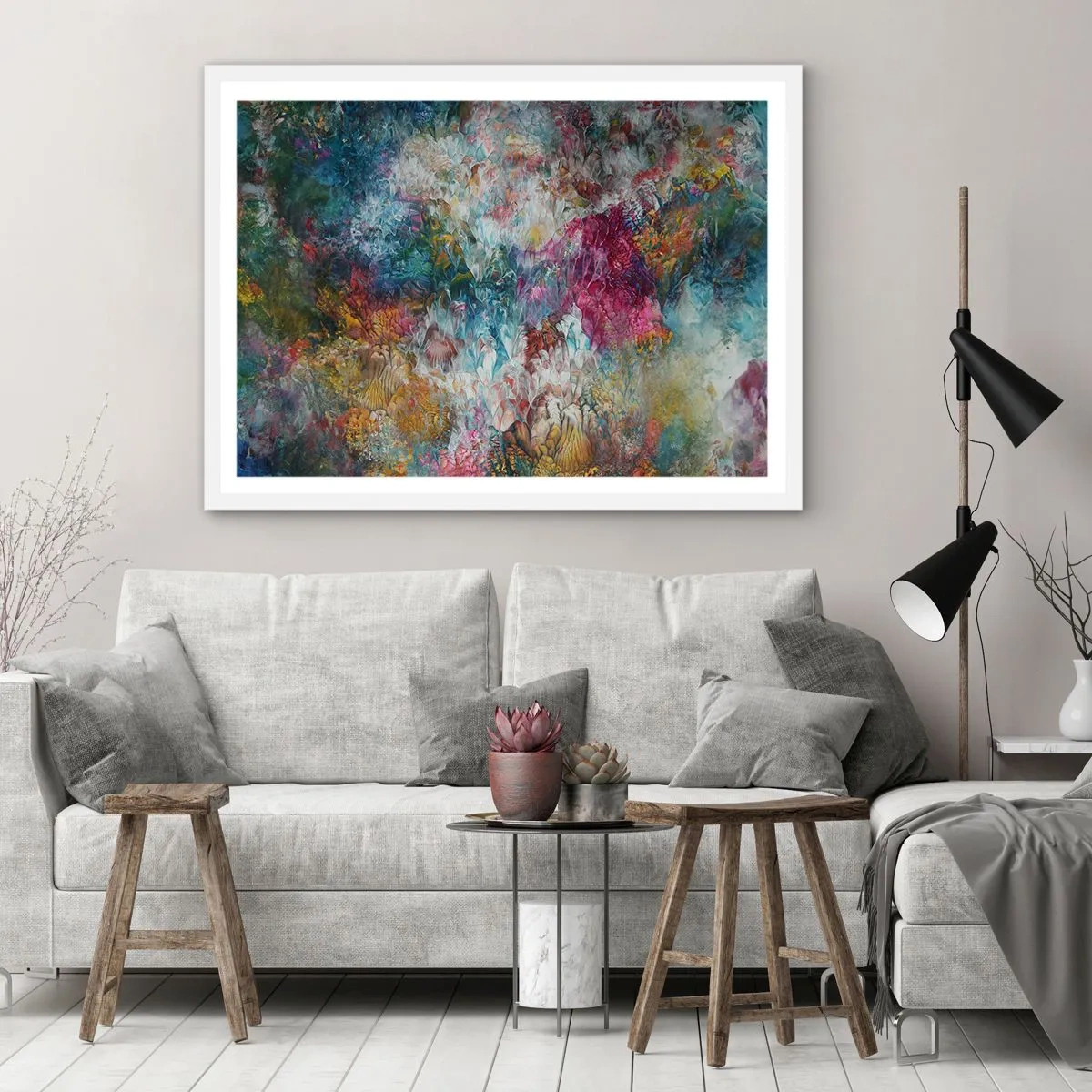 Poster in cornice bianca - In piena fioritura - 100x70 cm