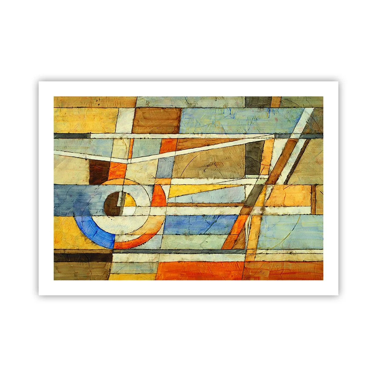 Poster - Cubismo in cantiere - 70x50 cm