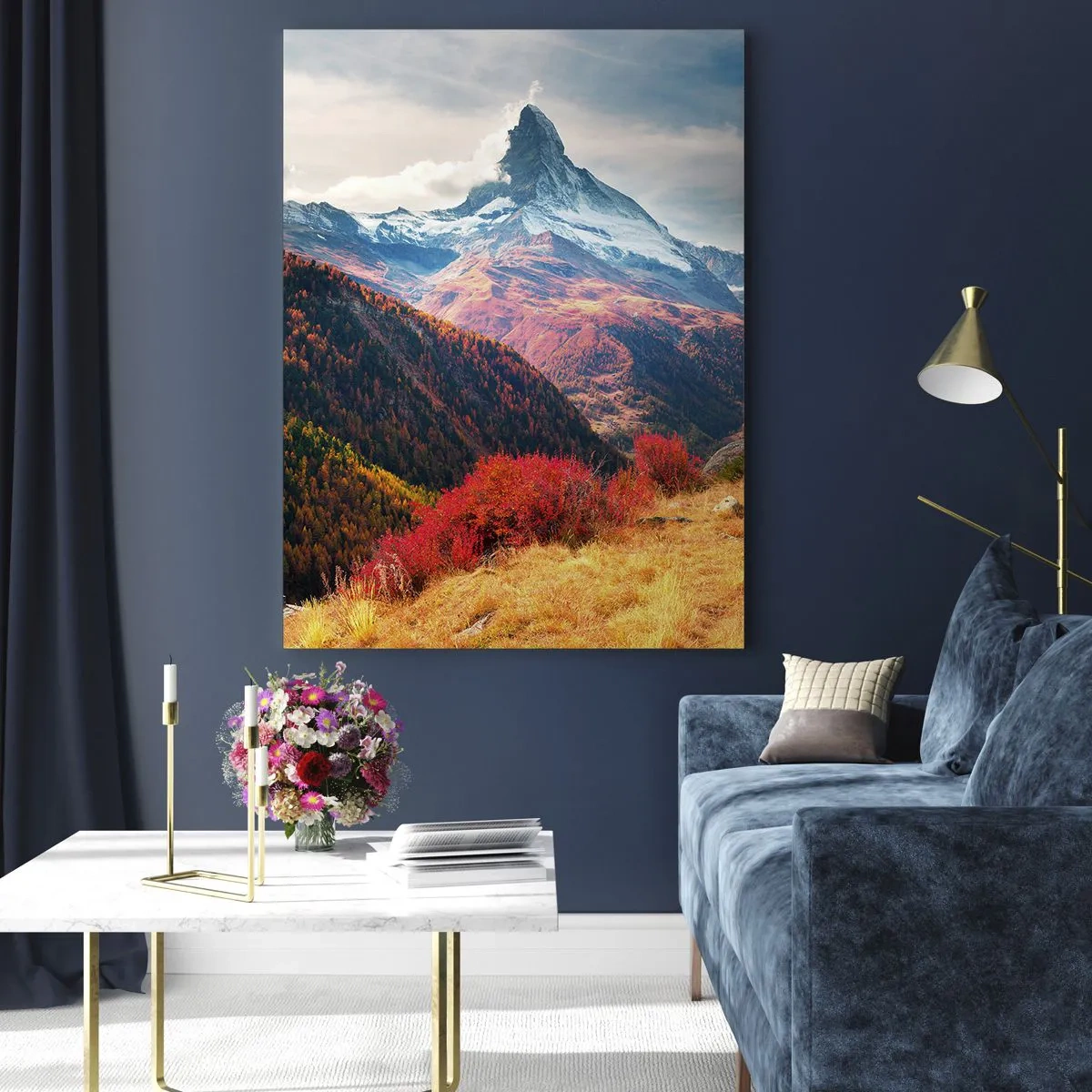 Quadro su vetro - Autunno alpino - 80x120 cm