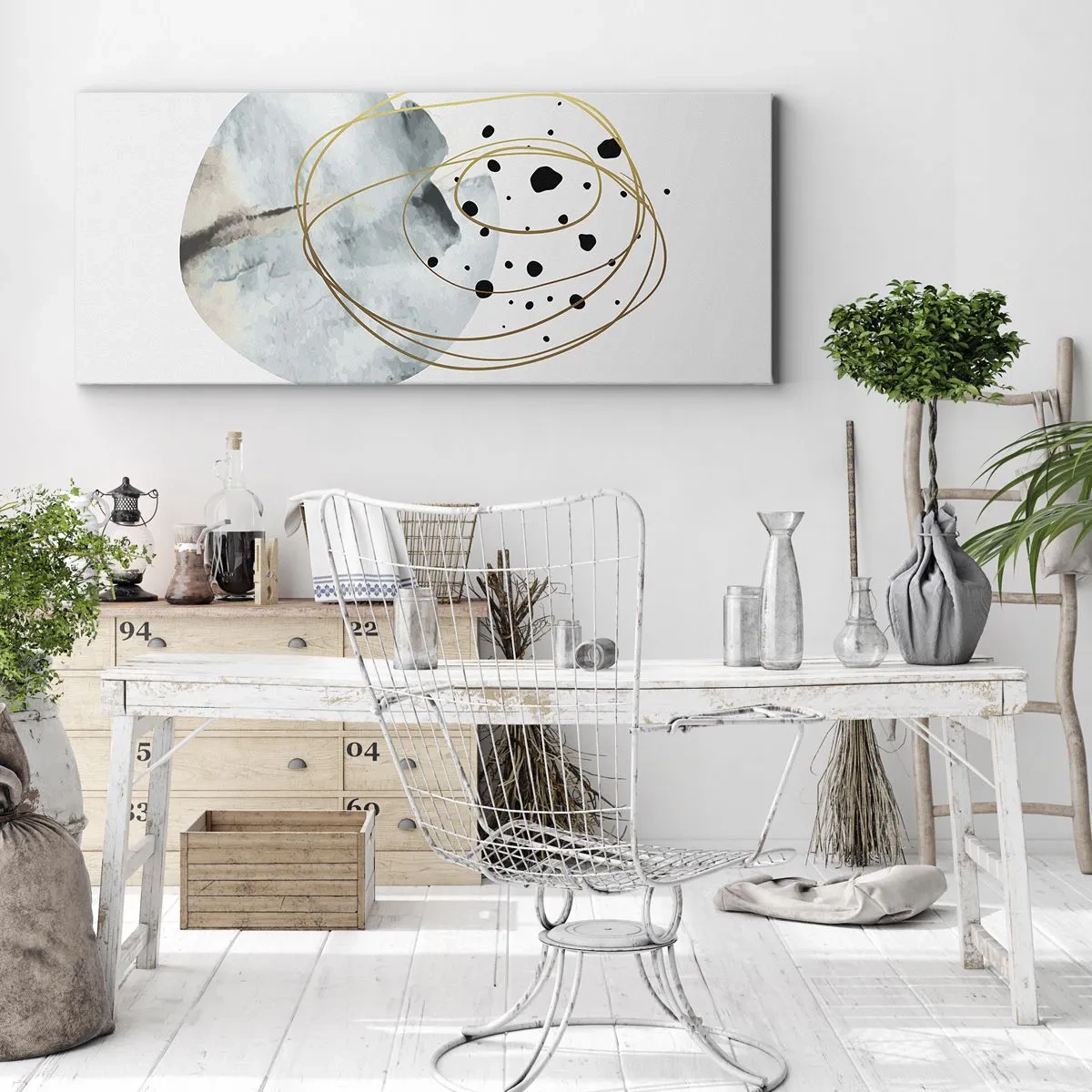 Quadro su tela - Stampe su Tela - Nell'abbraccio dello spazio - 90x30 cm