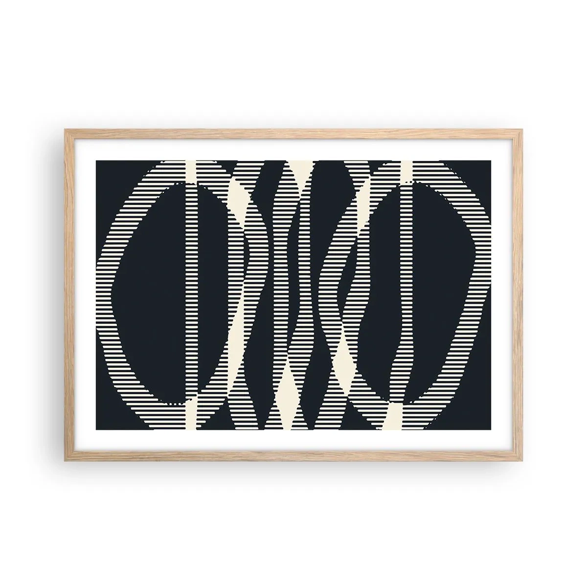 Poster in cornice rovere chiaro - Tentativo di rompere l'oscurità - 70x50 cm