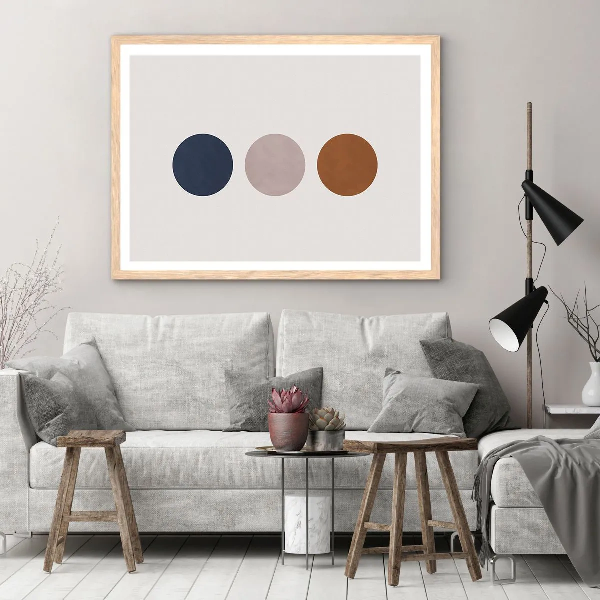 Poster in cornice rovere chiaro - Simbolo di perfezione - 100x70 cm