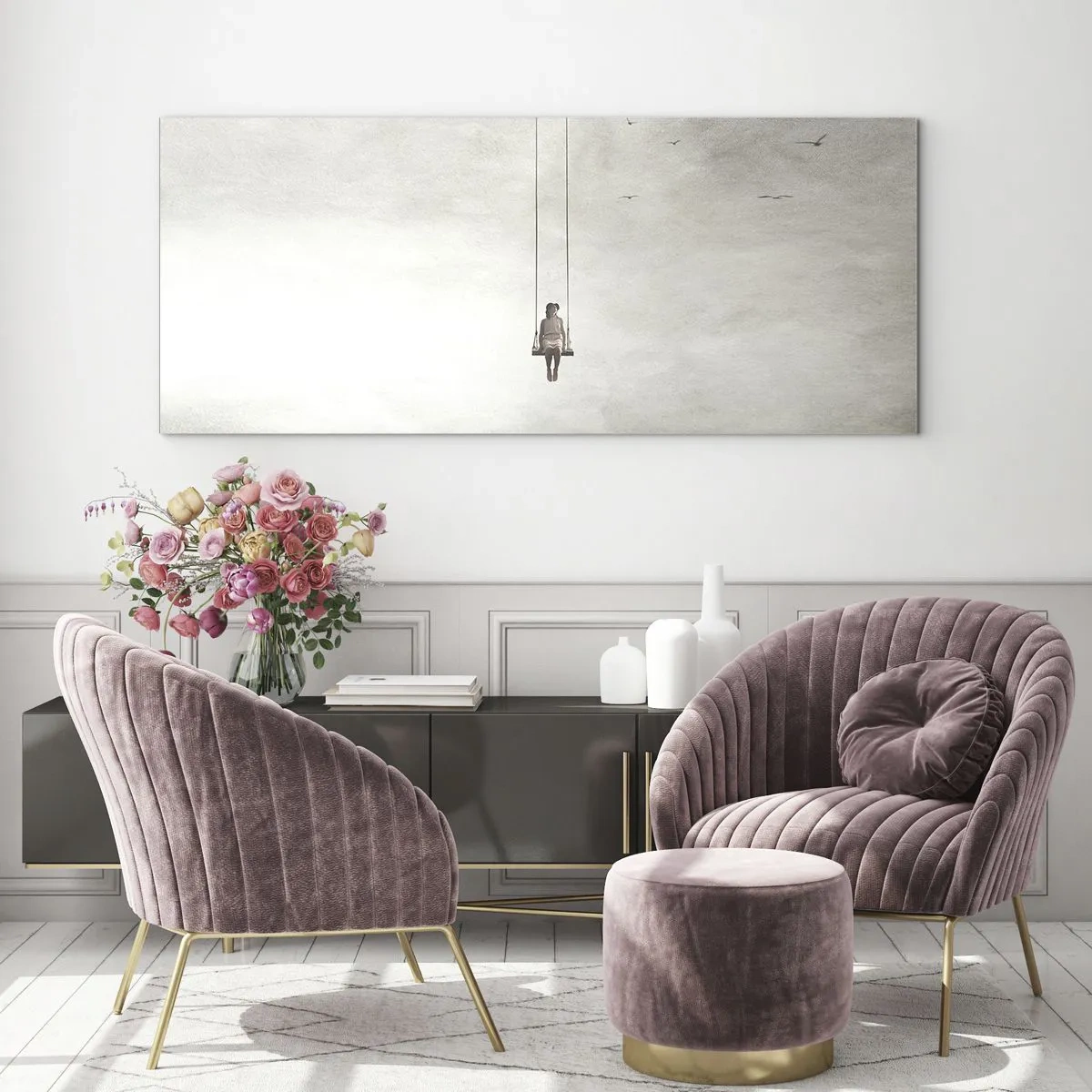 Quadro su vetro - Il bambino che è in noi - 100x40 cm