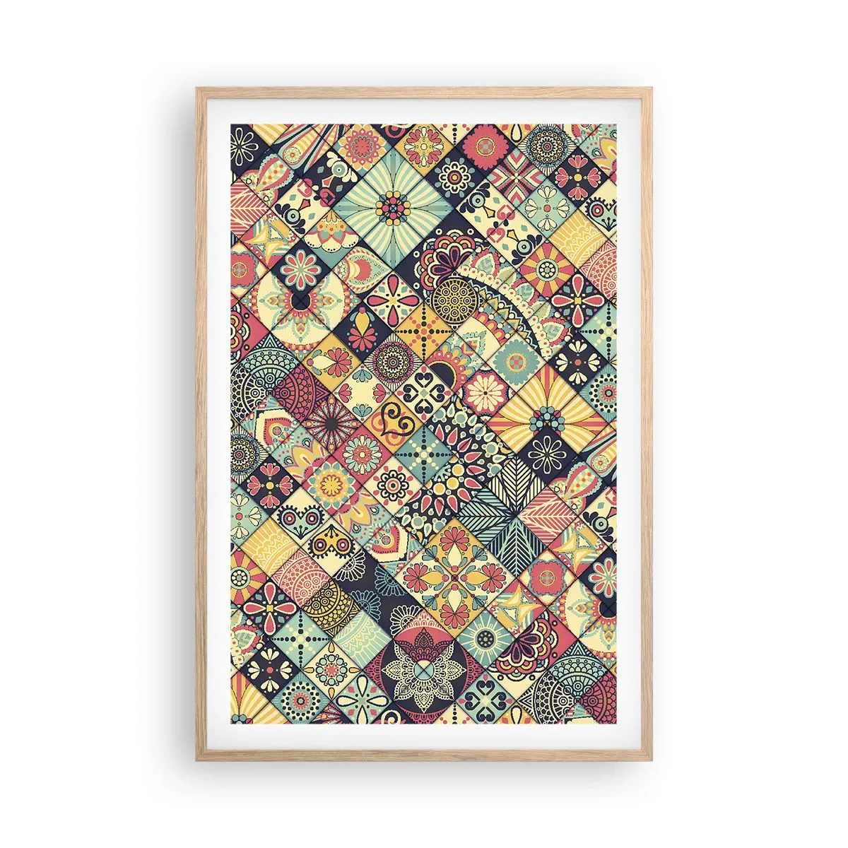 Poster in cornice rovere chiaro - L'atmosfera del Marocco - 61x91 cm