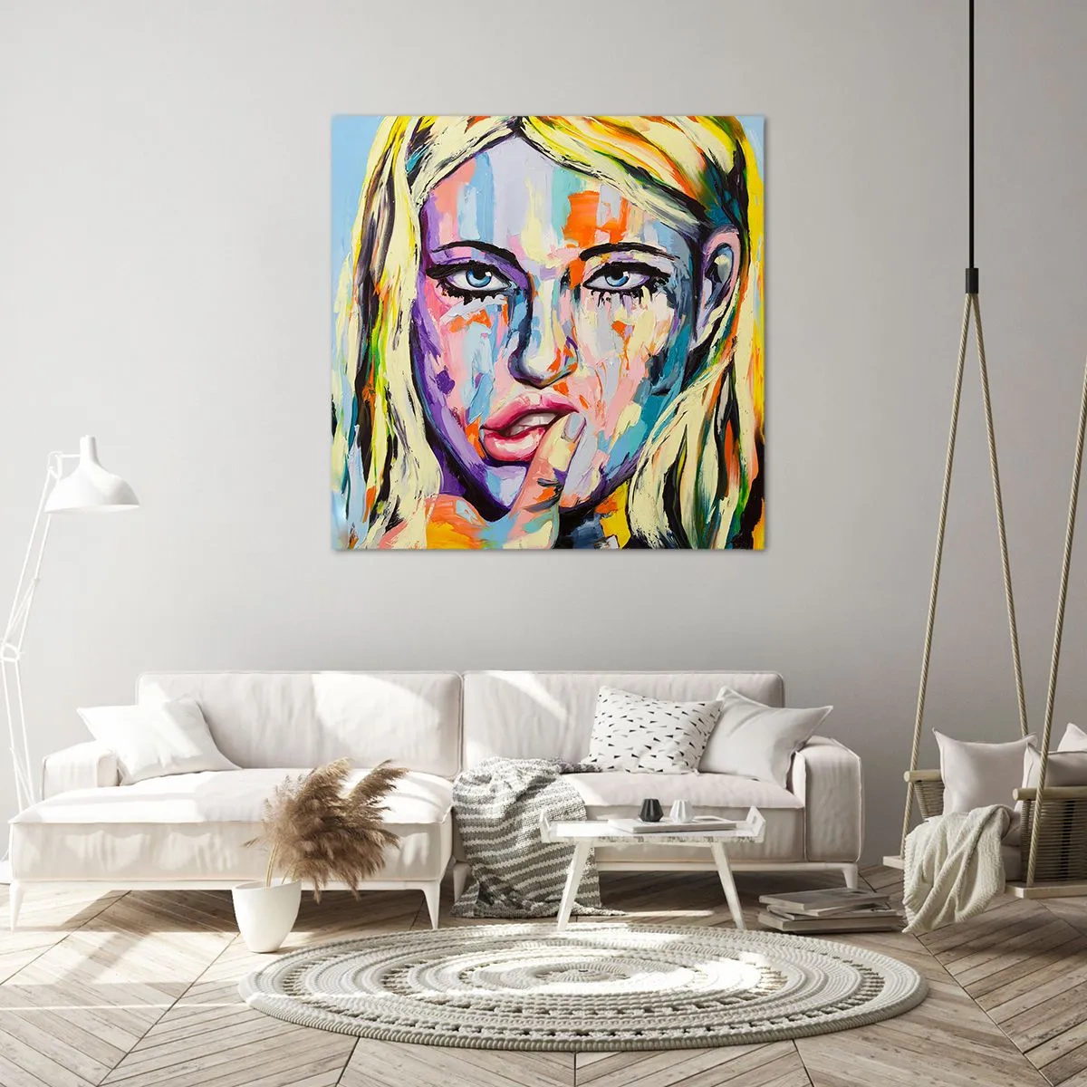 Quadro su tela - Stampe su Tela - Guardala dritto negli occhi - 30x30 cm