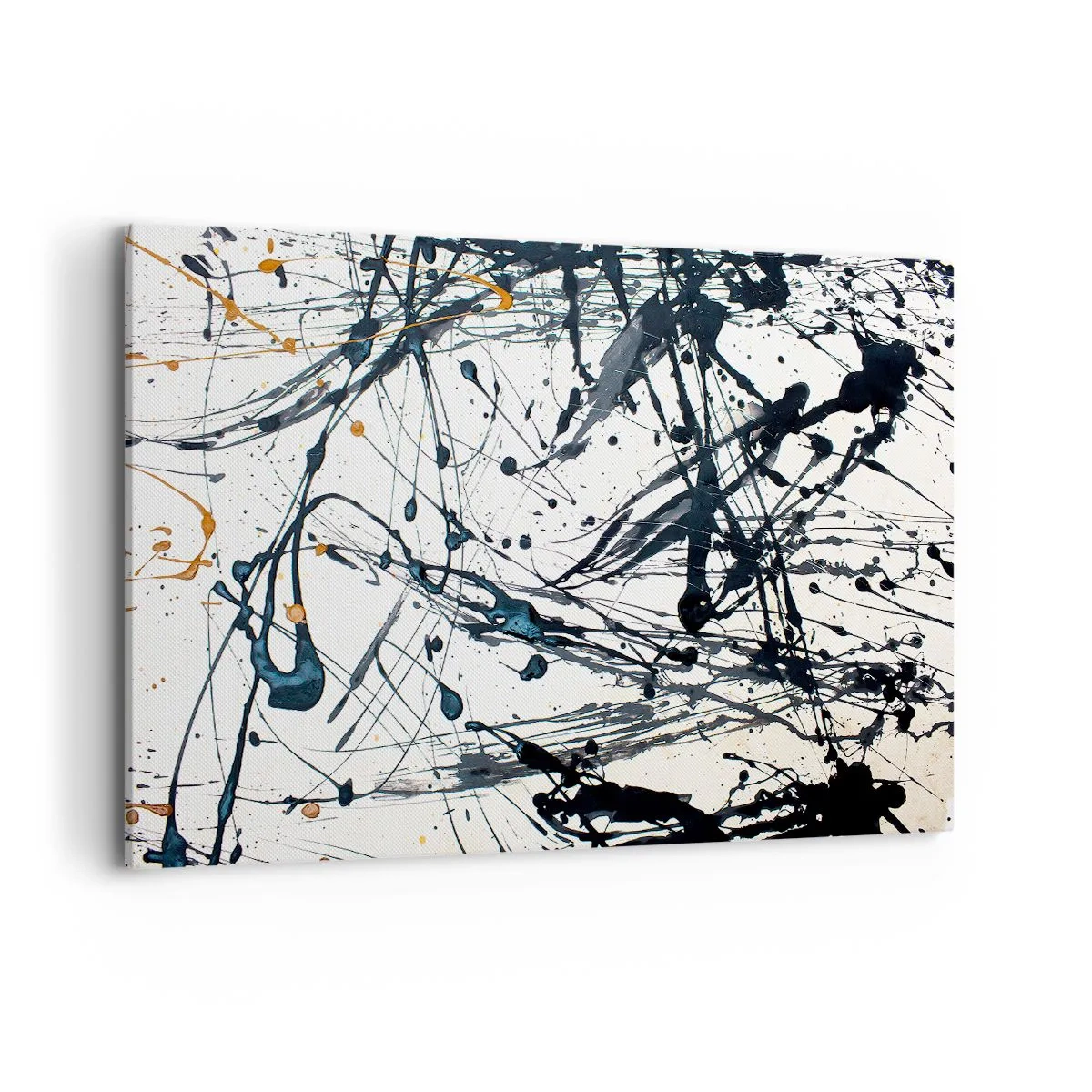 Quadro su tela - Stampe su Tela - Motivo di pittura astratta con linee e macchie dinamiche - 120x80cm - Ha senso o non ha senso? - Decorazione murale moderna per soggiorno e camera da letto ARTTOR