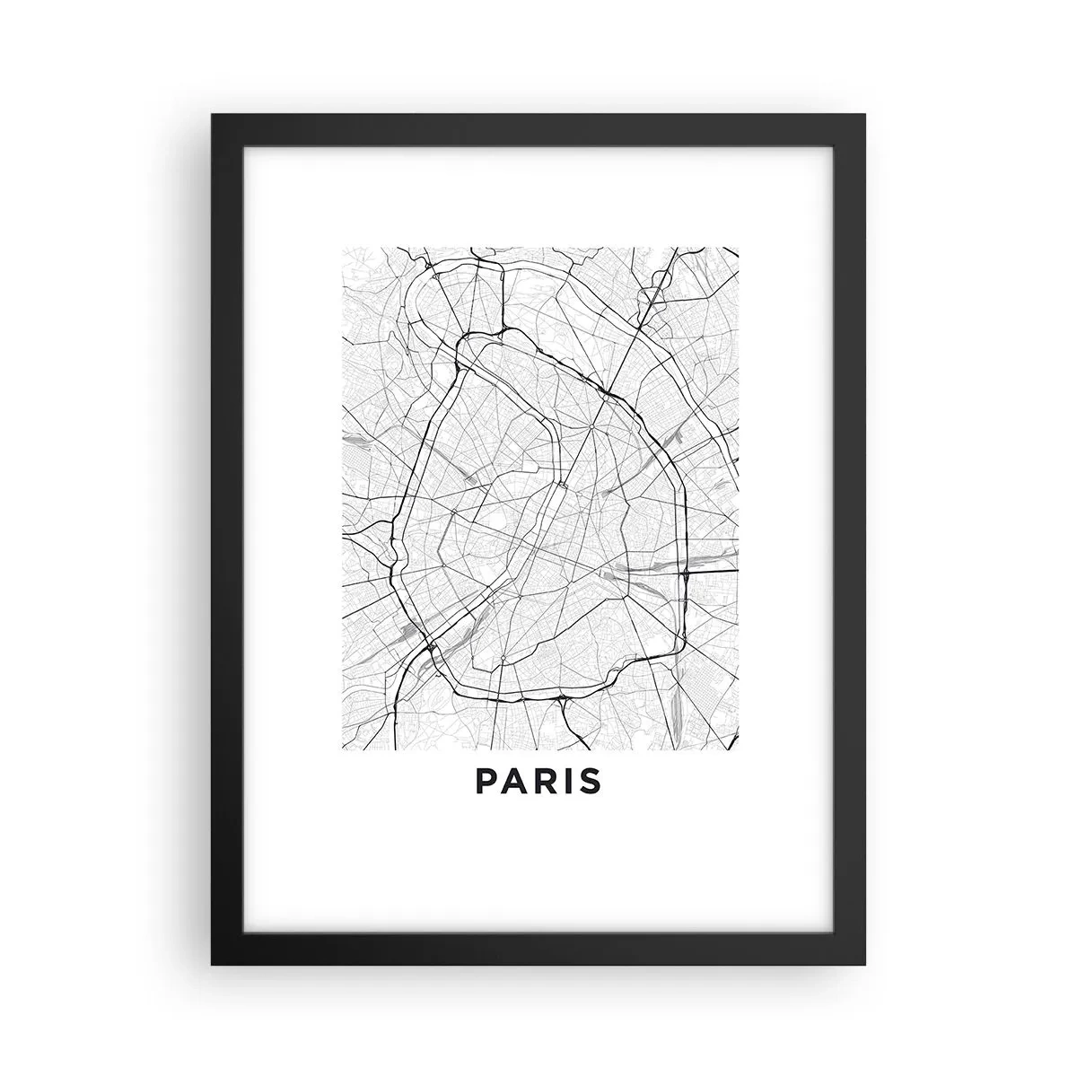 Poster in cornice nera - Il fiore di Parigi - 30x40 cm