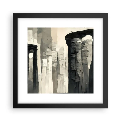 Poster in cornice nera - La maestà dell'antichità - 30x30 cm