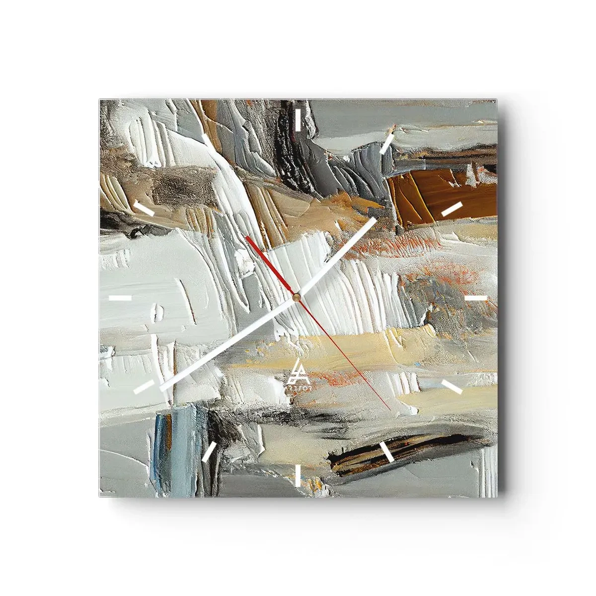 Orologio da parete - Orologio in Vetro - Strati colorati - 40x40 cm