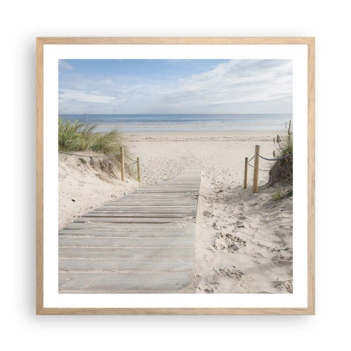 Poster in cornice rovere chiaro - Fino all'orizzonte - 60x60 cm