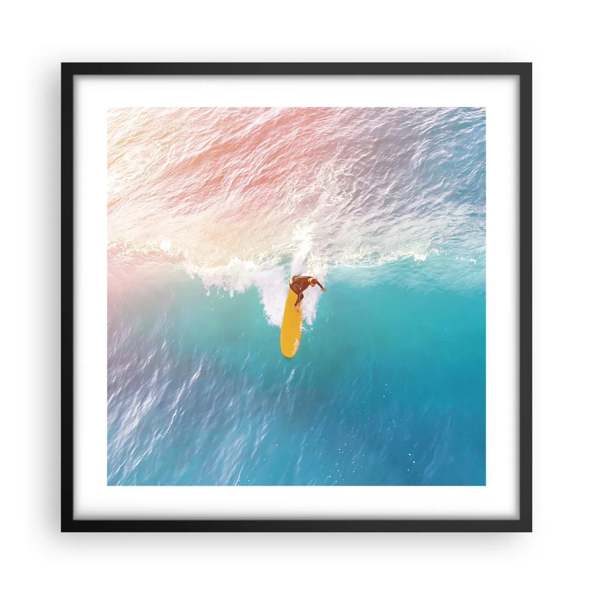 Poster in cornice nera - Il cavaliere dell'oceano - 50x50 cm