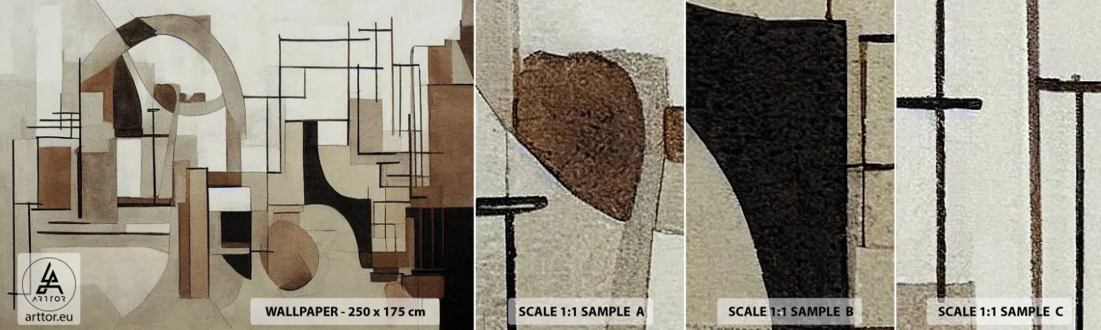 Campione di Fotomurale Adesivo Deluxe Sticker - Paesaggio urbano 2.0 - Astrazione, Pezzo, Forme - 100x30 cm